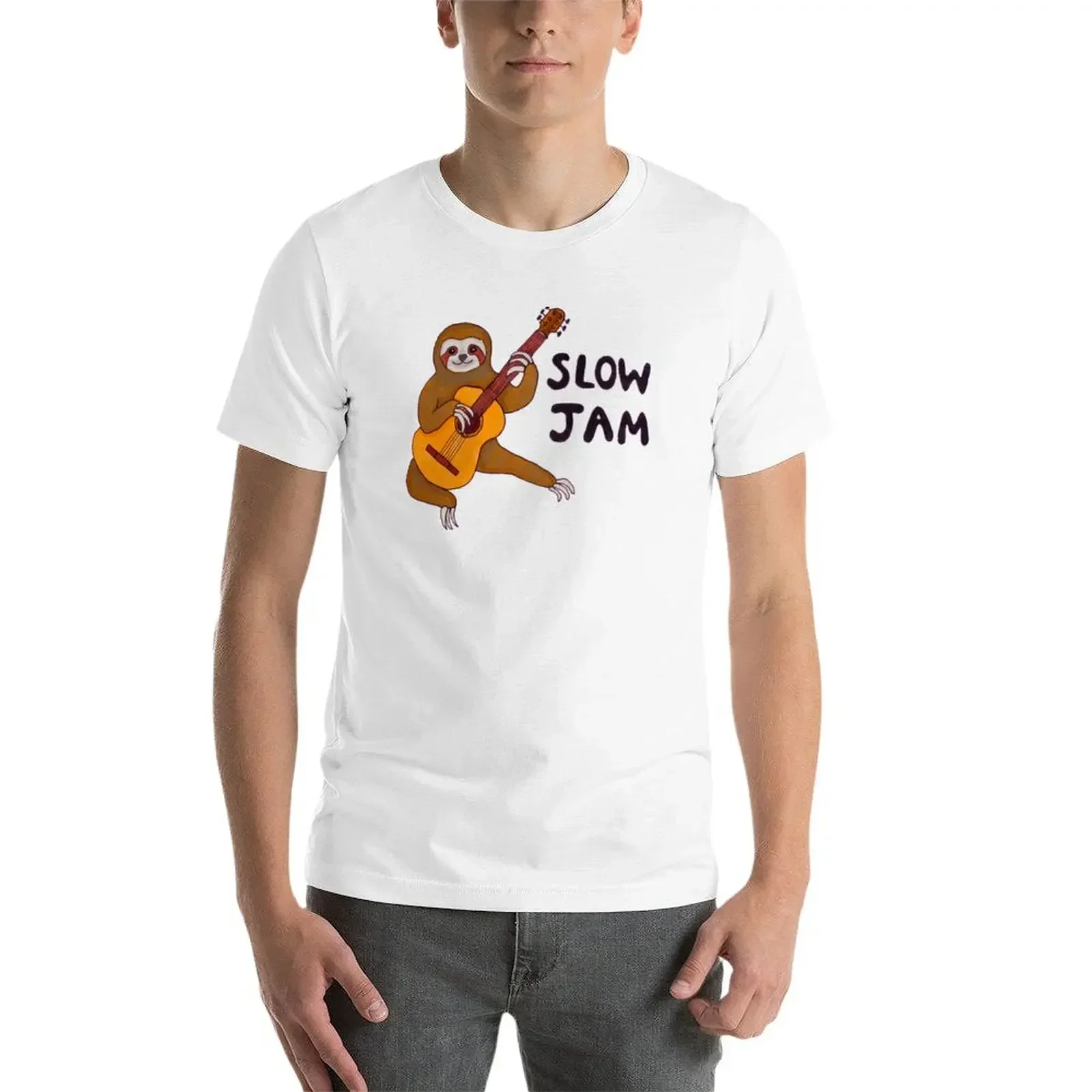 SLOW Jam เสื้อยืดลายอะนิเมะเสื้อยืดลายกราฟฟิกเสื้อยืดฮิปฮอปสำหรับผู้ชาย