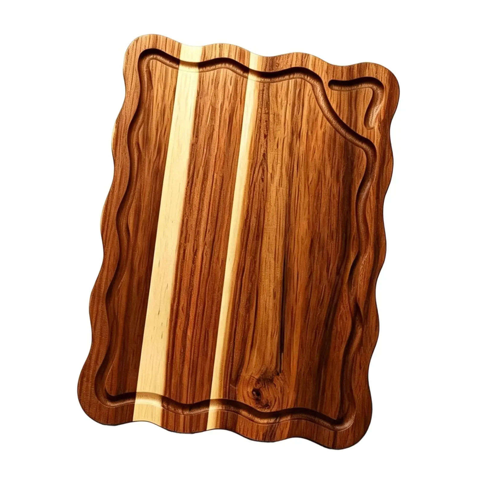 Wooden Tray Acacia Wood Dessert Plate Modern Double Sided Cheese Board Platter for Dinner Breakfast Coffee Table Countertop