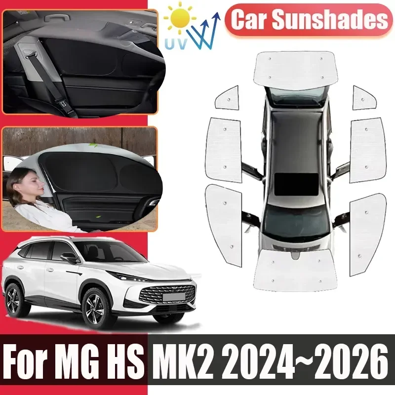 For MG HS Accessories EHS MK2 2024 2025 2026 Heat insulatio Sun Visor Full Coverage Sunshade Anti-UV Privacy Blocks Car Covers
