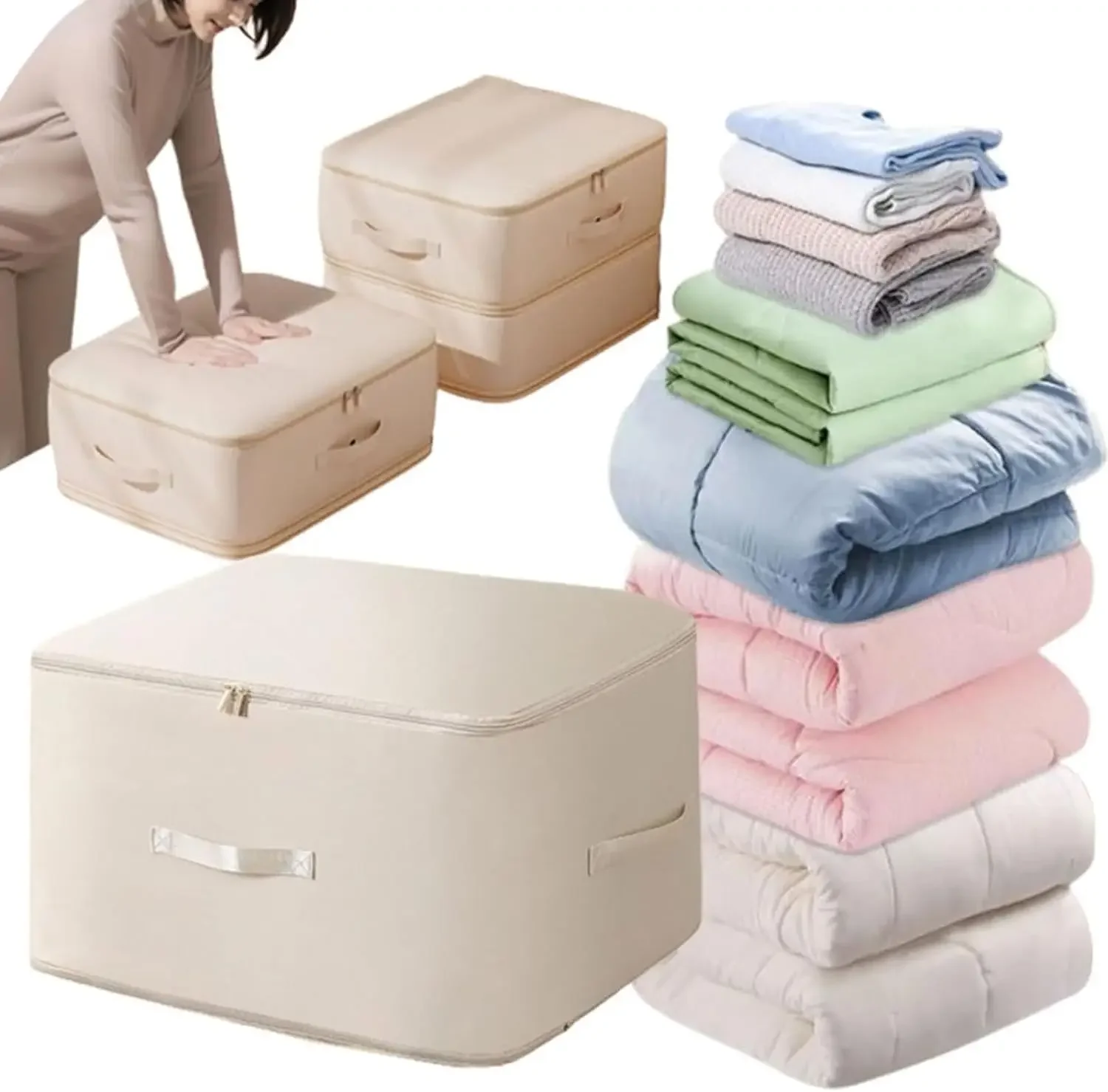 Ultra Space-saving Compression Organizer Large and Strong Motion Bags with Reinforced Handles Perfect for Quilt