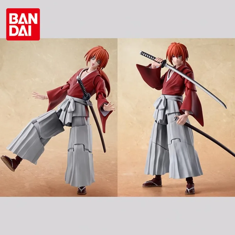 Bandai Original SHF S.H.Figuarts HIMURA KENSHIN Anime Action Figures Toys for Boys Girls Kids Gift