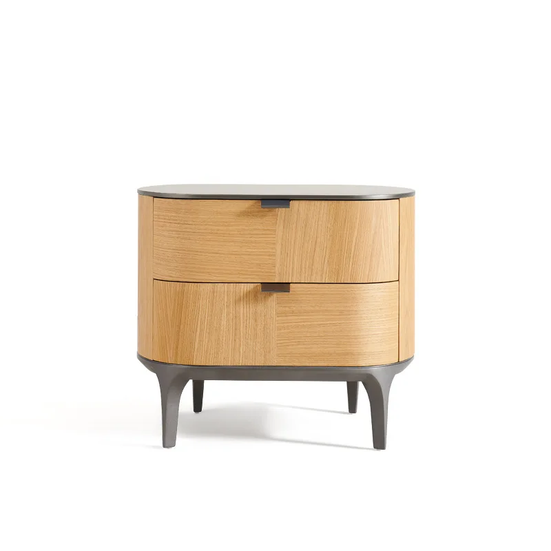 

Minimalist, high-end, solid wood, bedside table, log, bedroom, locker, medieval style