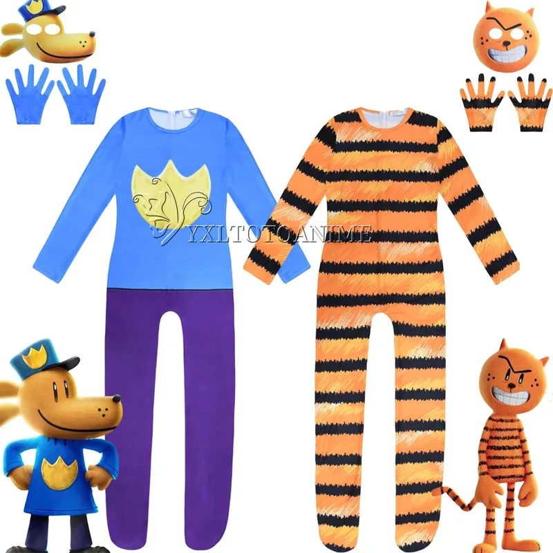 

Anime DogmanToddler Boys Clothes Spring Cosplay Halloween Jumpsuits Mask DogMan Costume Boys Girls Casual Sportswear Clothings