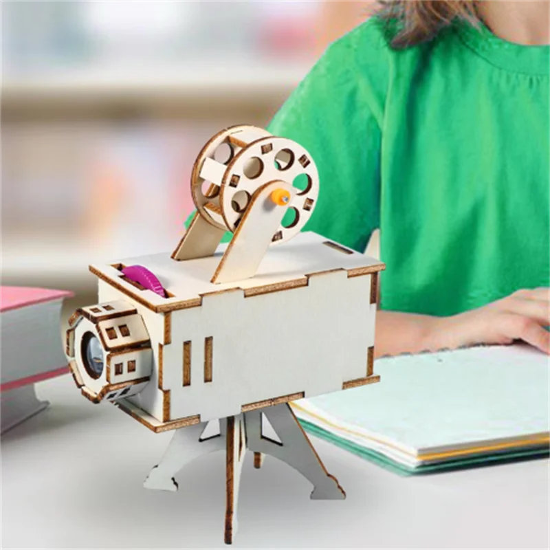 

DIY Wooden Science Projector Technology Small Production Children's Student Handmade Assembly Toy Science Experiment Model Mater