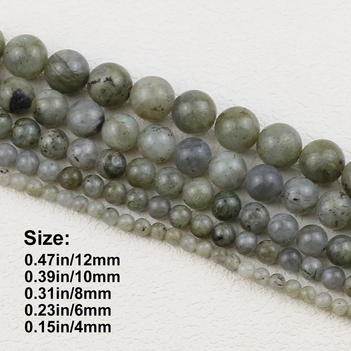 Natural Stone Labrador Glitterstone 6 8 10 12mm Round Gem Spacer Charms Loose Beads For Jewelry Making DIY Bracelet Neckalce DIY