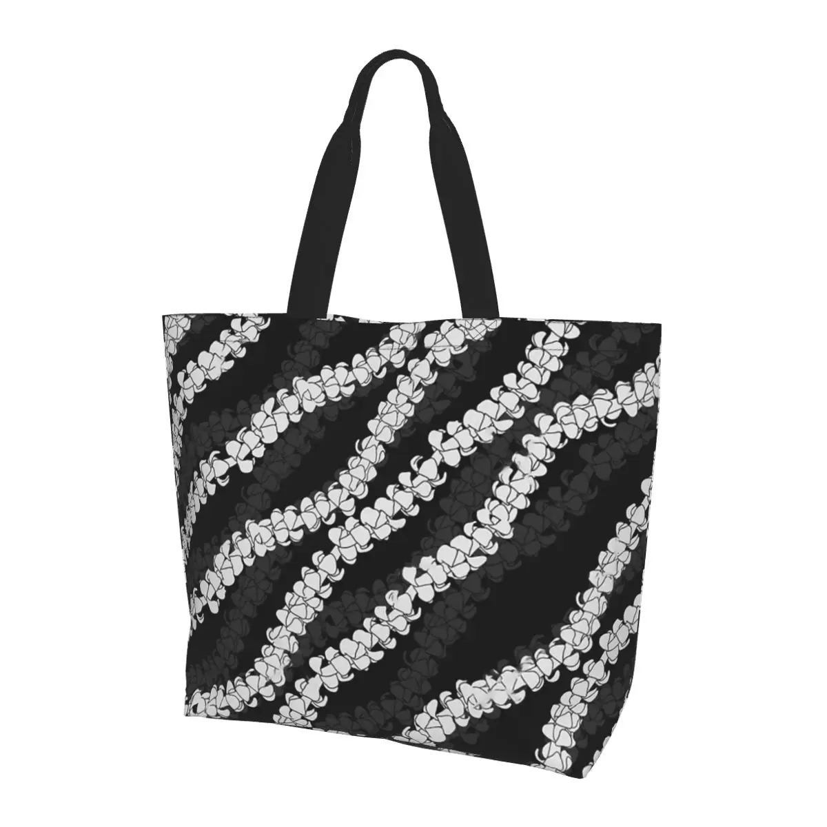 Puakenikeni Single Leis On Turquoise Shopping Tote Bag Canvas Large Capacity Shoulder Bags Shopper Grocery Handbag for Women