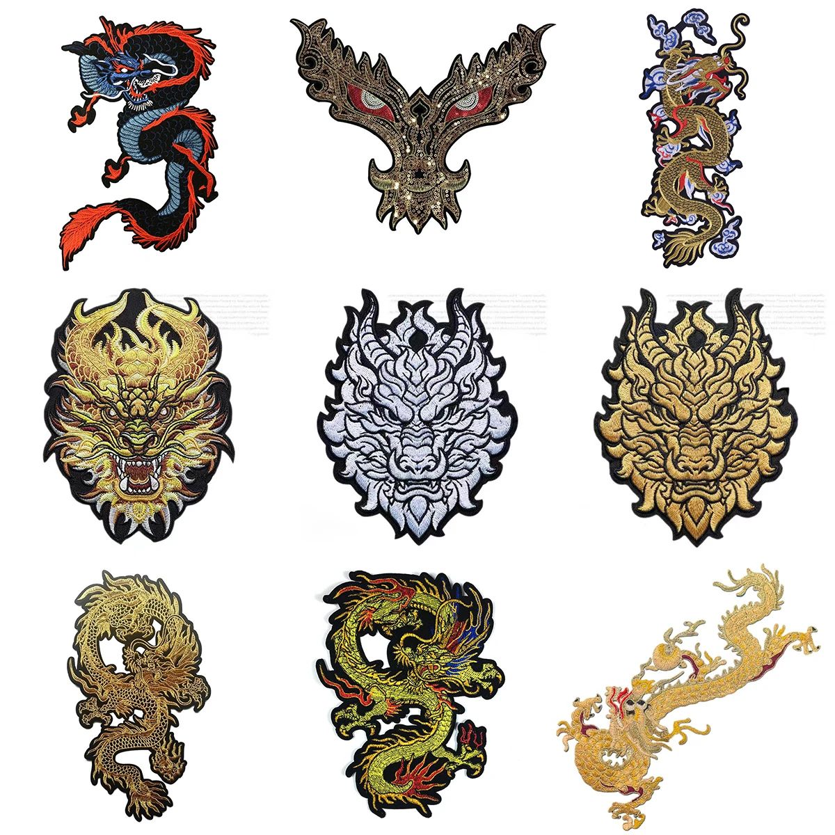 Patch brodé de Dragon pour vêtements, 1 pièce, décoration de repassage, applique