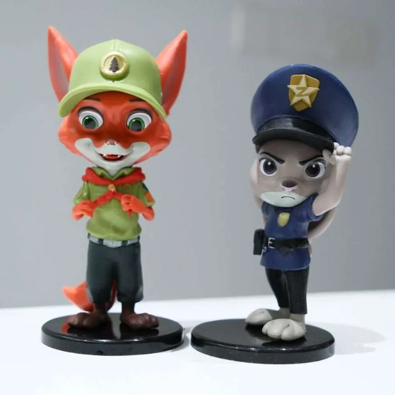 Kawaii Nick ornement Anime Judy enfant jouet Figure boîte aveugle périphérie dans le véhicule chambre ornement Festival cadeau en gros nouveau