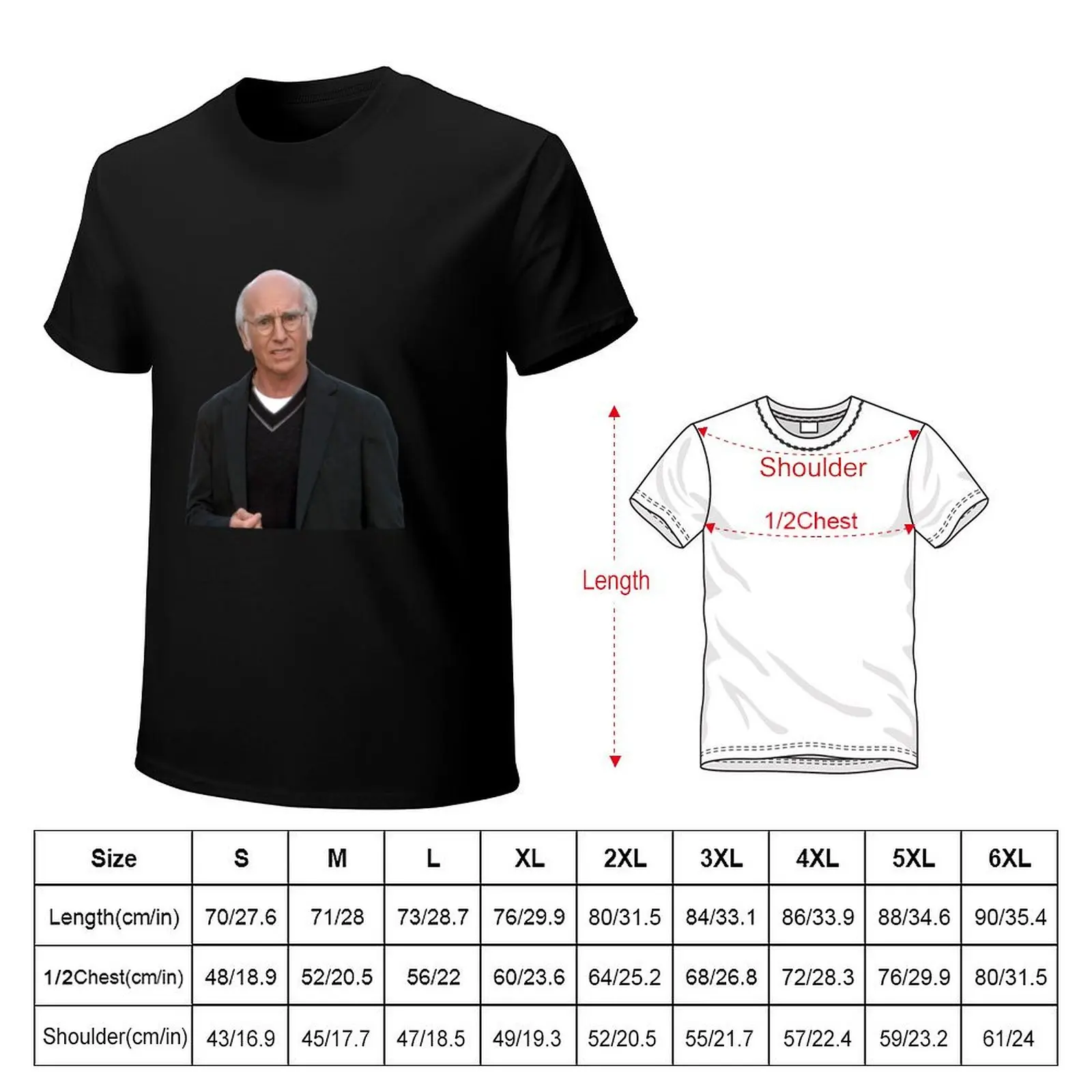 Larry David - 7 T-Shirt oversized basketball graphic tees blue archive sweat oversized t shirt men