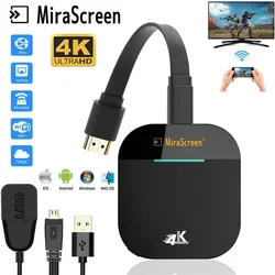 Mirascreen 5G 와이파이 1080P G5 디스플레이 리시버, 구글 크롬캐스트 TV 리시버 HDMI 호환 미라캐스트 TV 스틱, iOS 안드로이드용