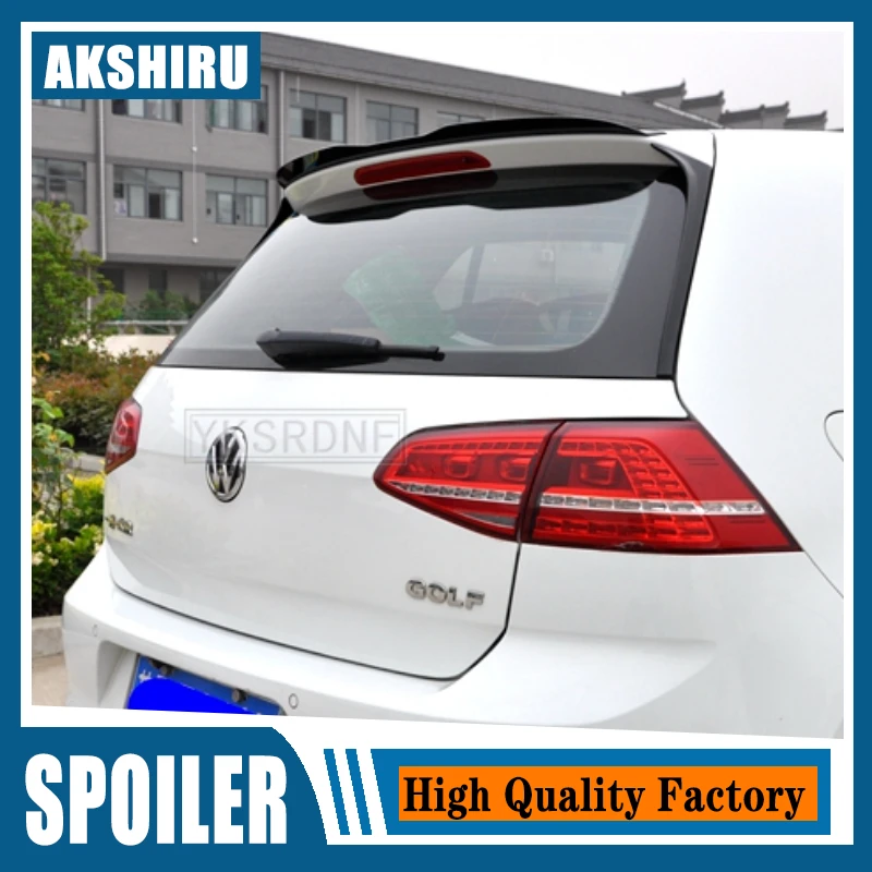 For Volkswagen GOLF MK7 MK7.5 GTI R Spoiler 2014-2020 GOLF 7 GOIF 7.5 Spoiler High Quality ABS Material Car Rear Wing Color Rear