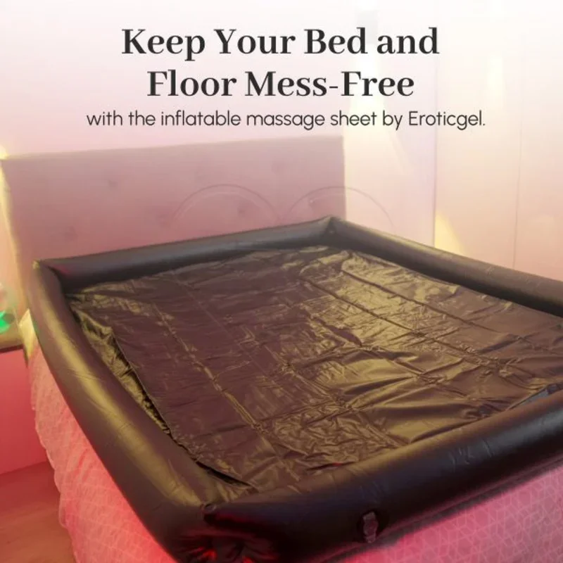 PVC Waterproof Spa Waterbed Mattress Protector Oil Massage Sex Fun Convenient to Carry Outdoor Inflatable Bed Adult Sex Toys - Image 4