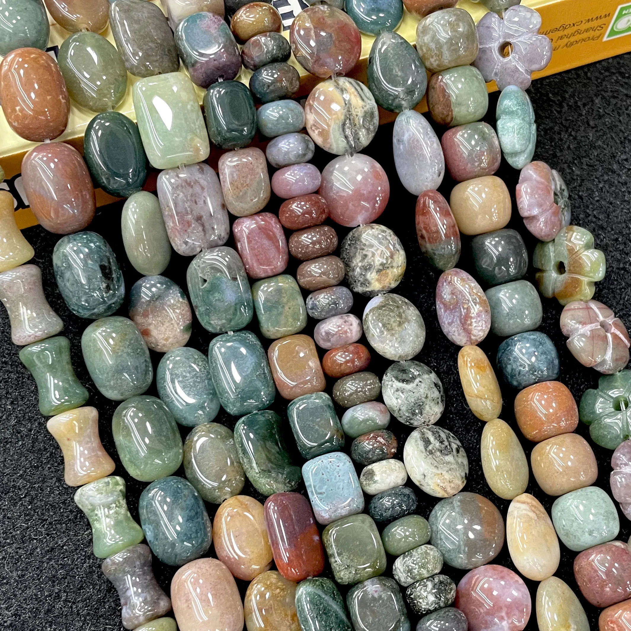 Natural India Agates Round  Faceted Irregular Rondelle Stone Spacer Round Beads For Jewelry DIY Making Bracelet Necklace