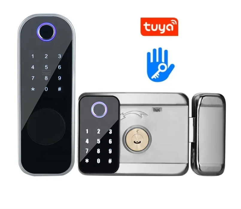 Key password to unlock multi-function security code card electronic double-sided fingerprint RIM smart door lock