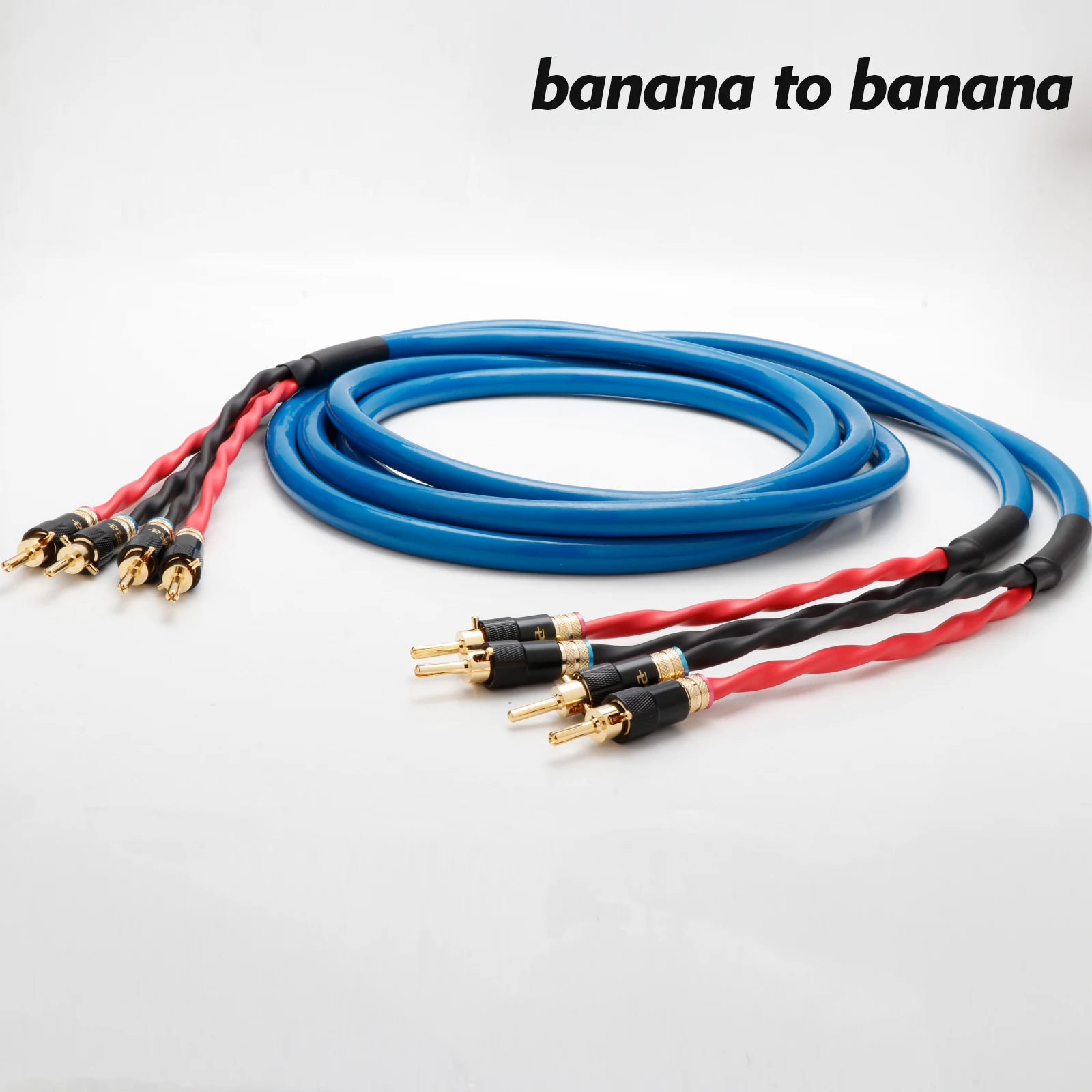 Hifi LS180 OCC copper silver plated audiophile Speaker Cable G5 biwire loudSpeaker Cable hifi Systems Y Plug Banana