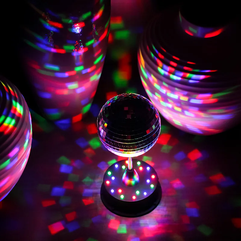 5-Inch Mirror Ball Light Show Club LED Stage Automatically Rotates Party Atmosphere Party Atmosphere