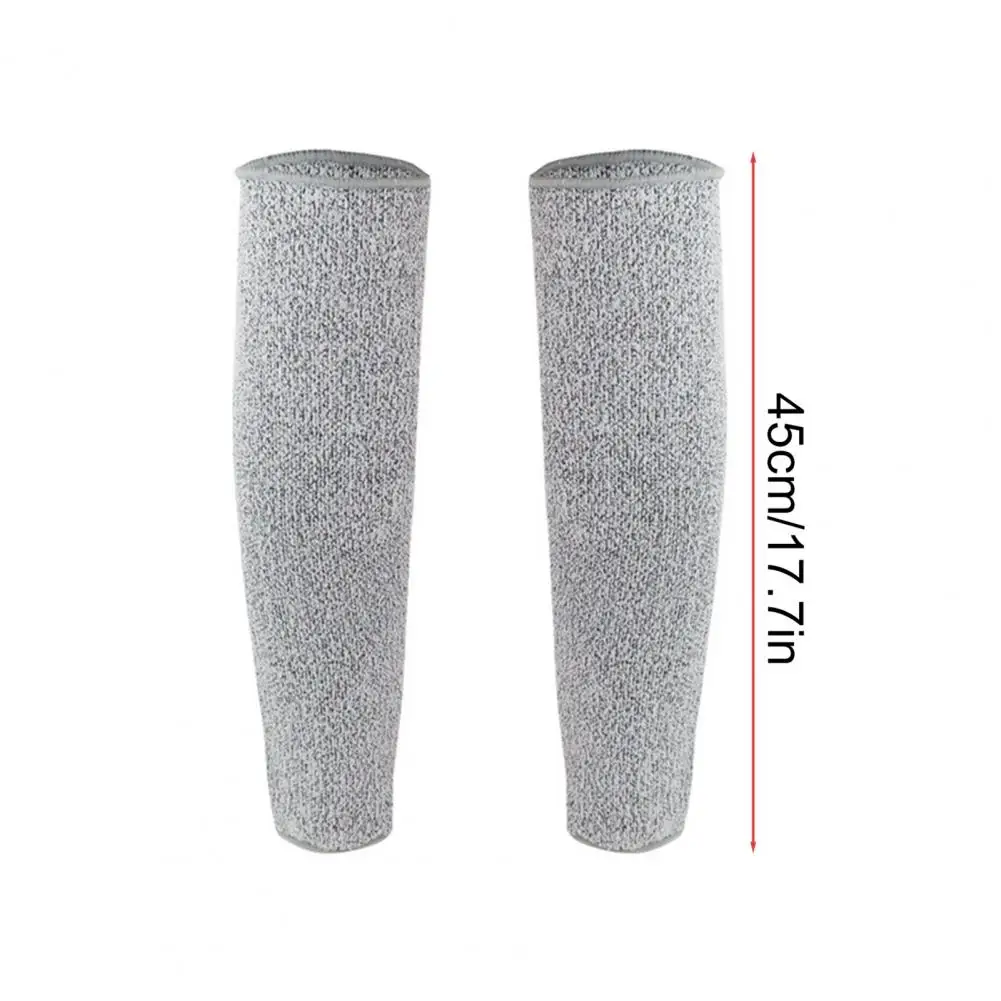 1 par reutilizável nível 5 hppe corte resistente mangas de braço proteção de trabalho guarda de braço sem dedos com buraco polegar capa de manga de braço