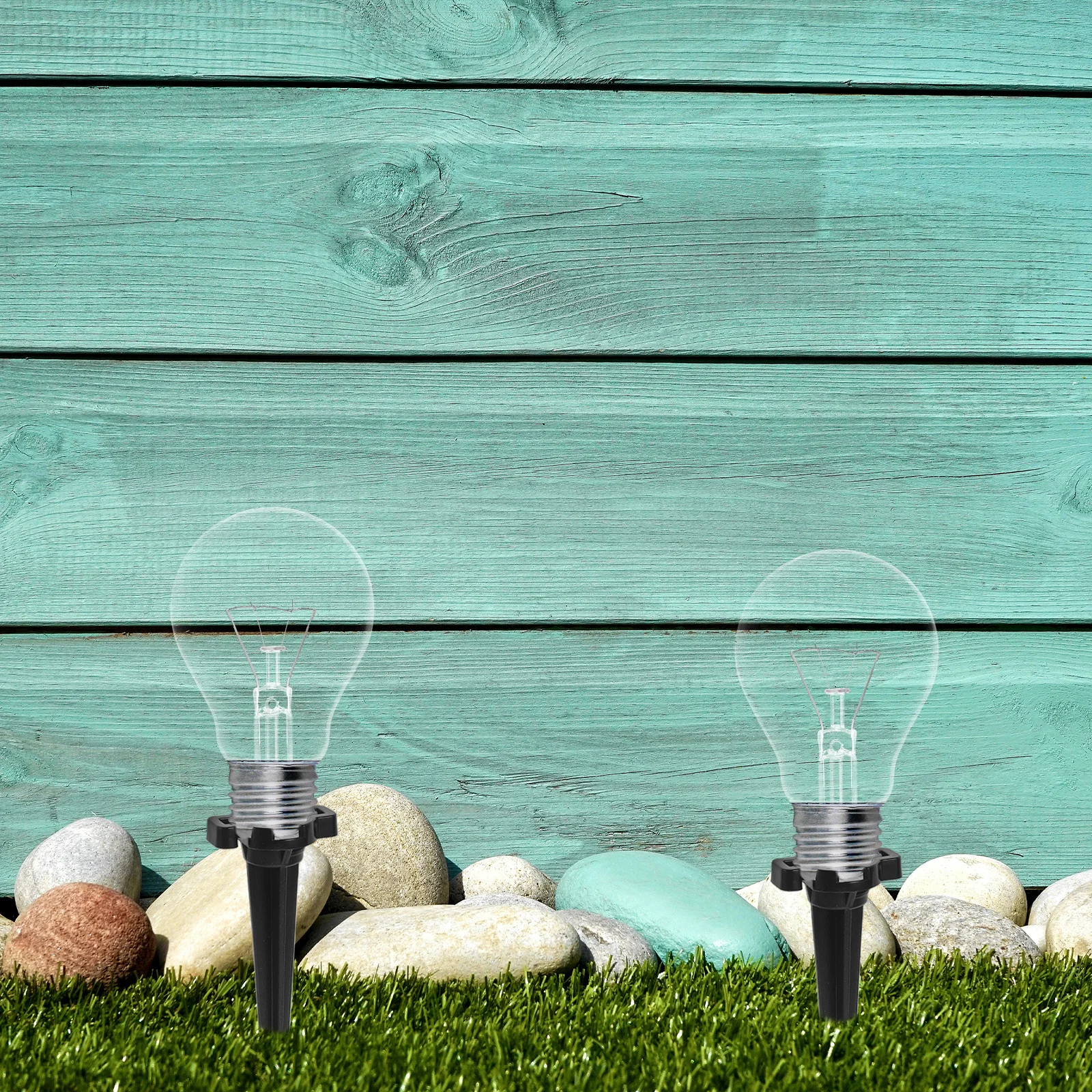 

50Pcs Lawn Light Stakes Plastic Ground Spikes Weatherproof Landscape Lighting Supports for Garden Courtyard Decorative Lighting