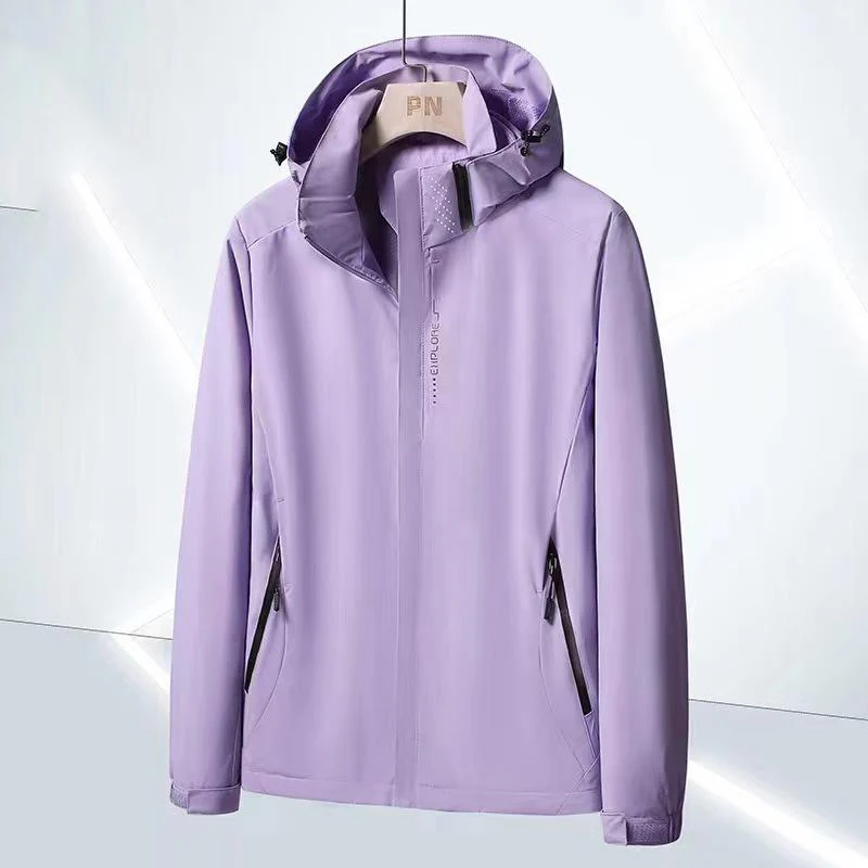 Otoño marca deportes al aire libre Rushsuit imprimir su logotipo chaqueta delgada Casual chaqueta delgada al aire libre con capucha para hombres y mujeres LS-6266