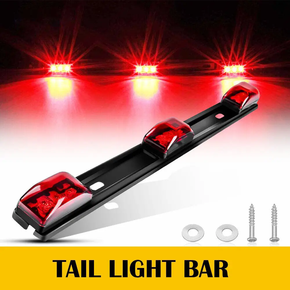 LED Car Taillights DRL LED Bar Red Brake Turn Signal Lights Roof Ceiling Side Marker Lamps Truck Trailer Accessories Universal