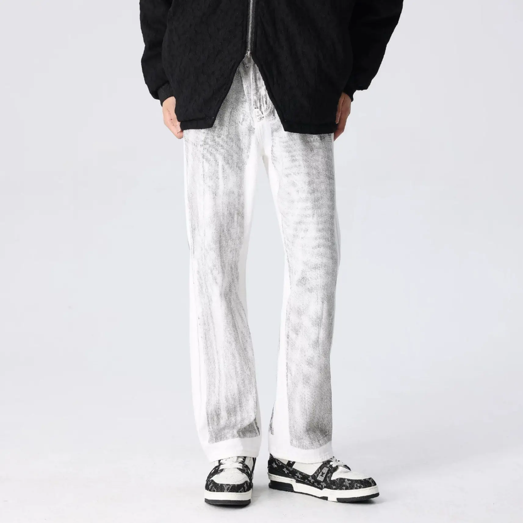 

Menswear Clothing Clearance 2026 New Old Straight Jeans Men's Design Dirty Retro High Street Trendy Brand Casual Long Pants
