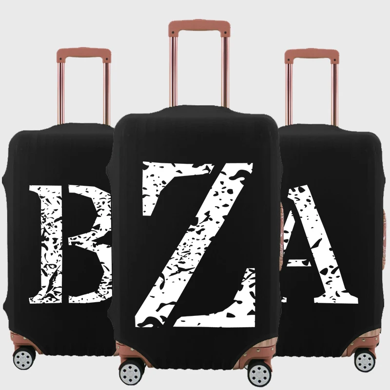 

White Spots Letters Luggage Cover Thicker Protective Cover Washable Luggage Cover Elastic Suitcase Cover Anti-scratch Travel Set