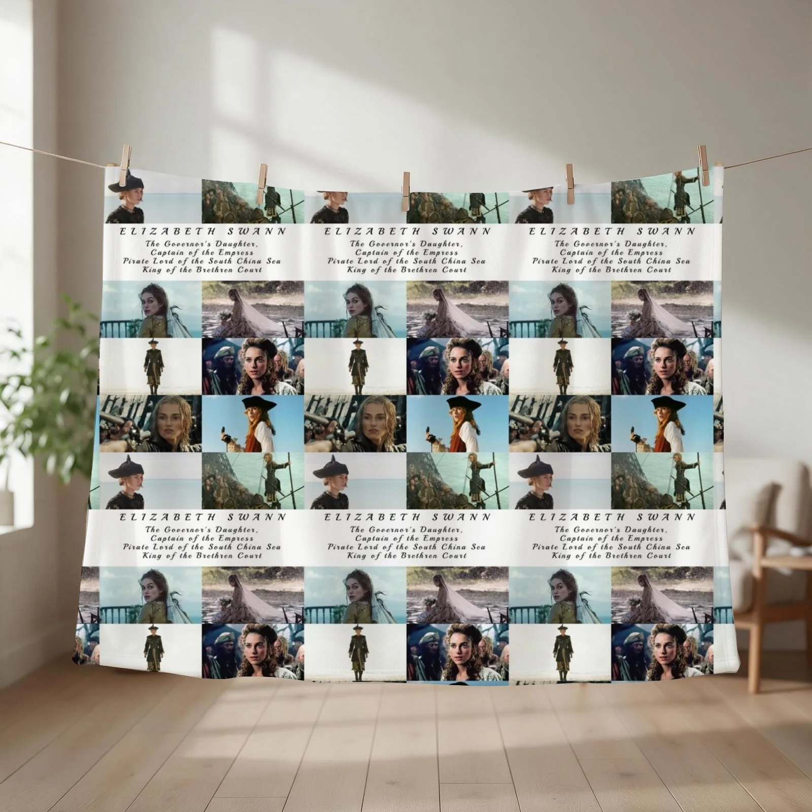Elizabeth Swann Throw Blanket Beach Shaggy Warm Sofa Quilt Blankets