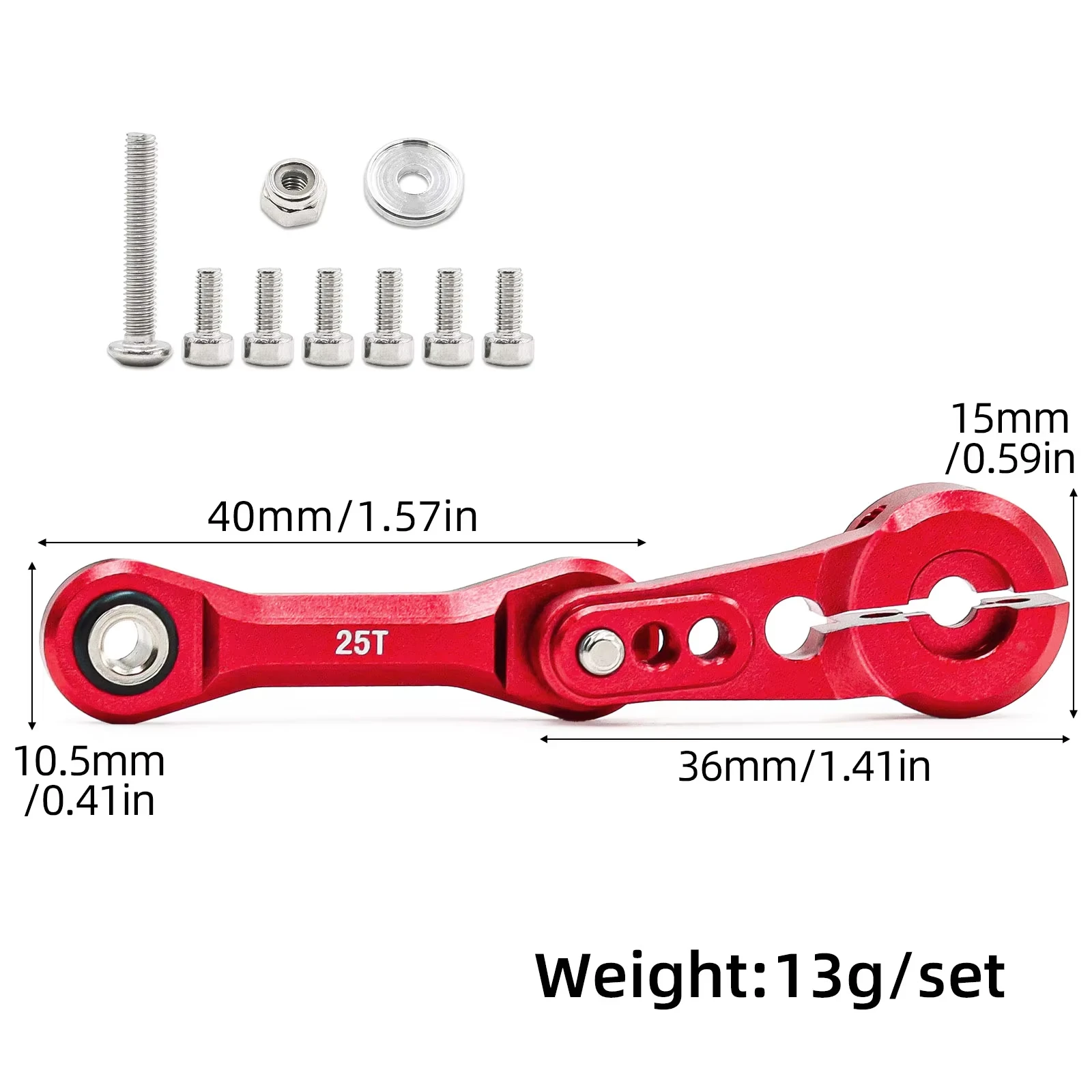 Aluminum 25T Servo Horn Steering Link Rod Upgrade Parts for 1/8 Arrma Kraton Outcast Senton Talion Typhon 6S BLX RC Car