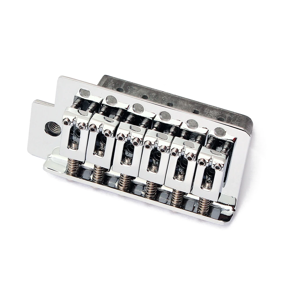 

GA205 6 String Flat ST Saddle Single Tremolo Bridge System for Electric Guitar Accessories Parts Screw-in Arm for Right (Silver)
