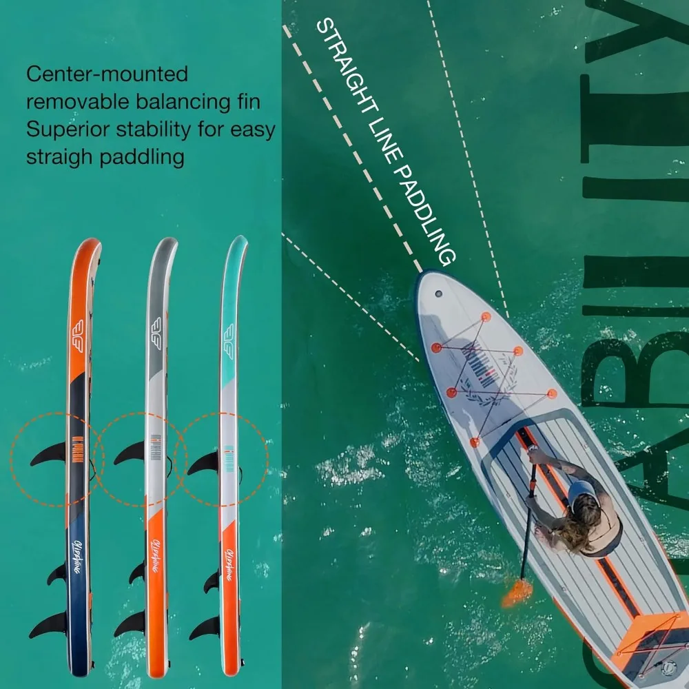 Inflatable Stand Up Paddle Board with Balanced Wing Design and Durable SUP Accessories, 11’ Stable Inflatable Paddle Boards