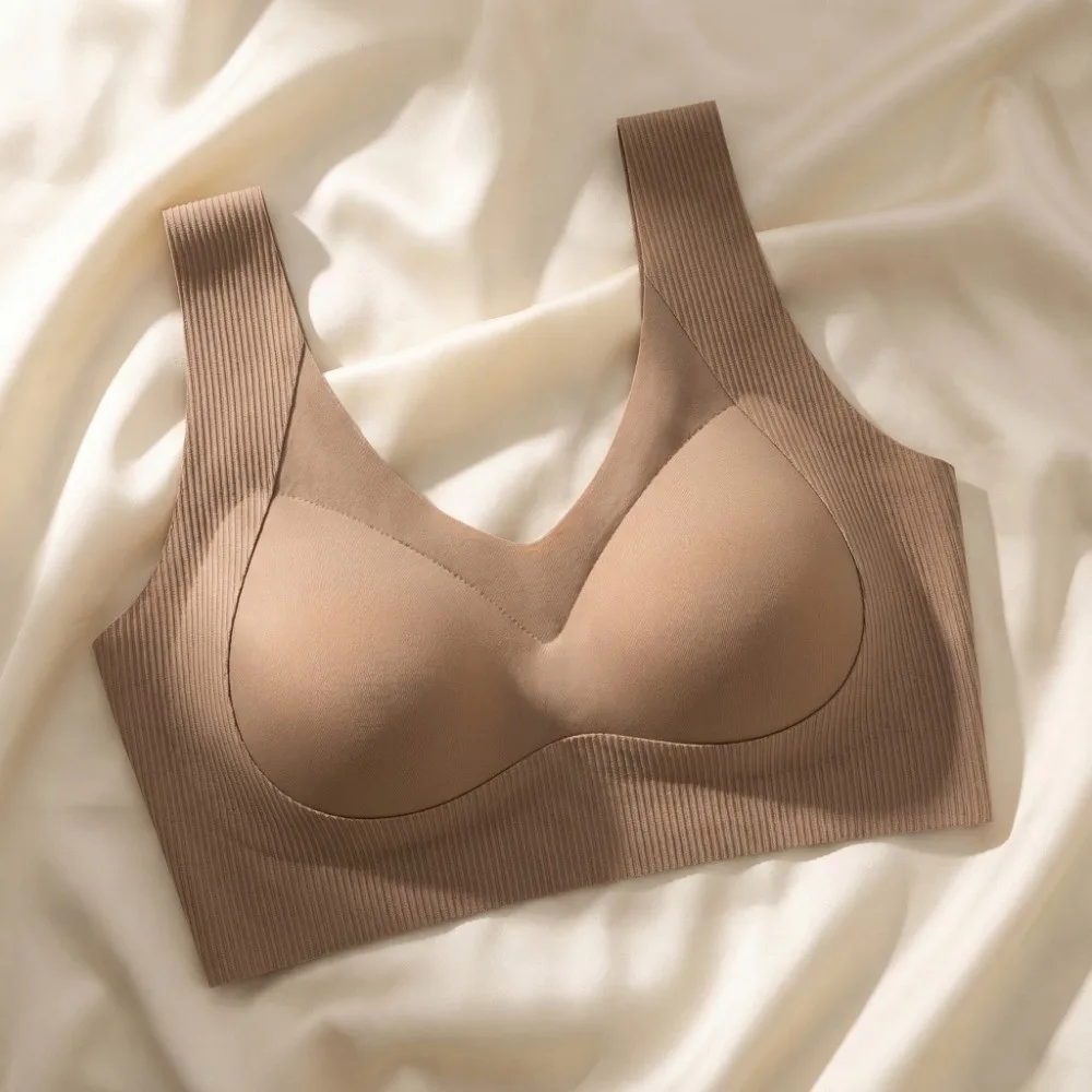 

Anti-sagging Close-fitting Seamless Bra Shockproof Beautiful Back Brassiere for Women Deep V Seamless Underwear Running