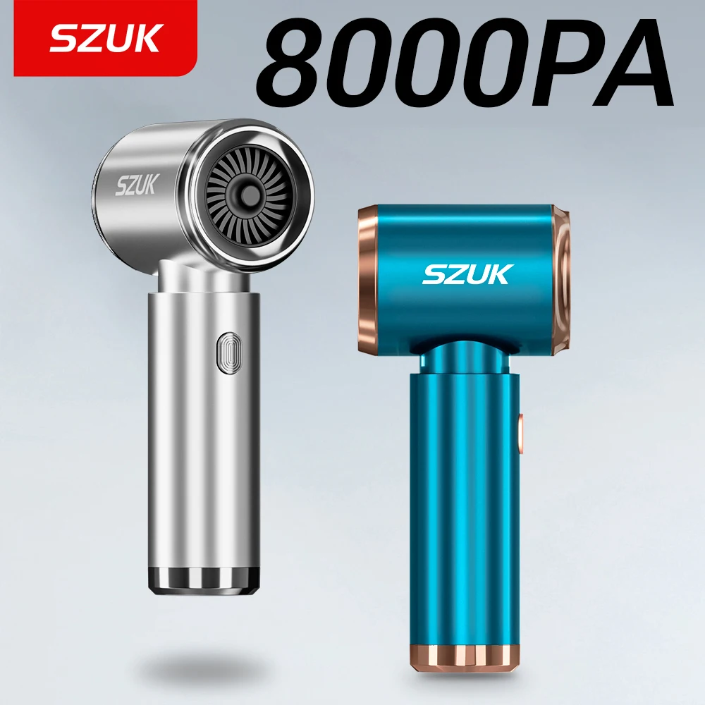 SZUK 8000Pa Mini Car Vacuum Cleaner Powerful Handheld Portable Cleaning Machine Strong Suction Wireless Vacuum Cleaner for Car