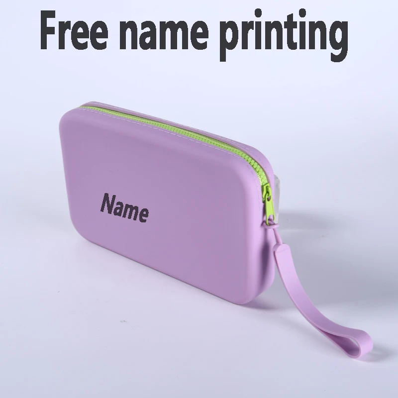 Storage Bag, Phone Data Cable Storage Bag, Free Printing Name, Silicone Bag, Makeup Bag, Coin Purse, Personalized Customization