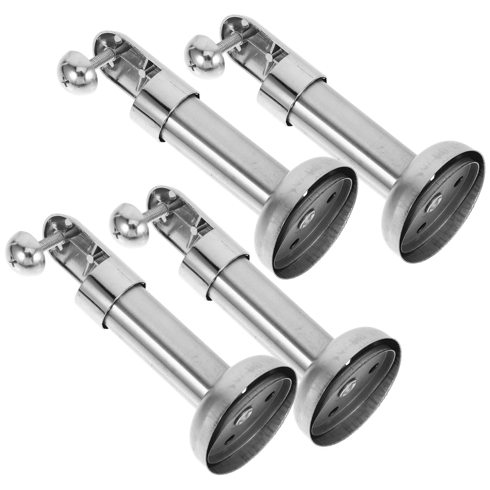 4 Stück Edelstahl-Toiletten-Trennfuß, starke Tragfähigkeit, Stützfuß für WC-Trennwand, Hardware-Zubehör