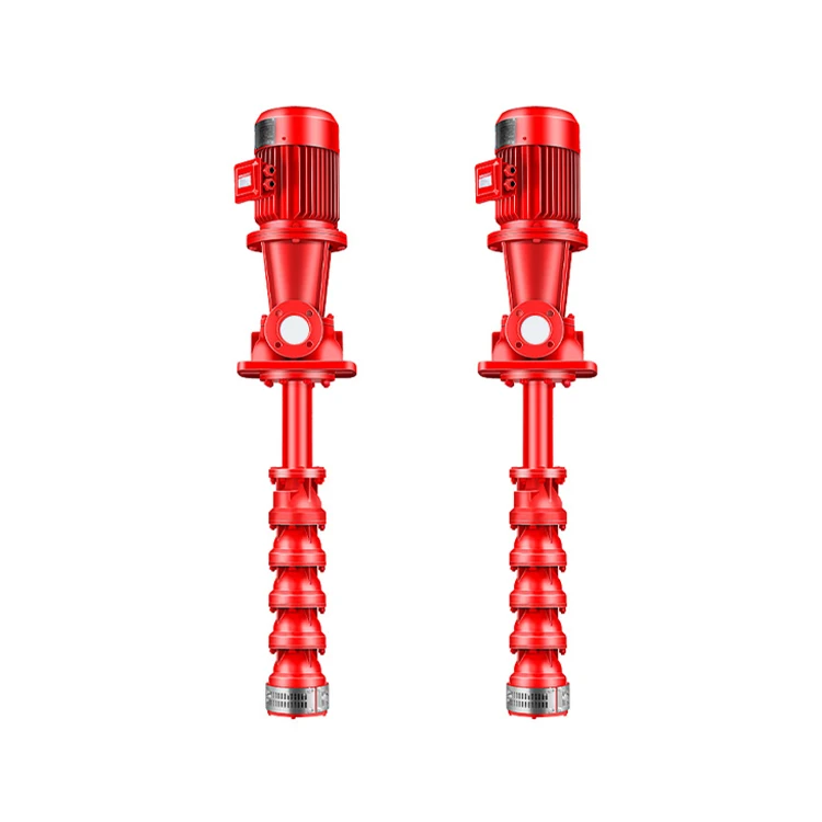 High Efficiency Vertical Long Shaft Fire Water Pump System High Water Pressure Deep Well Fire Pump