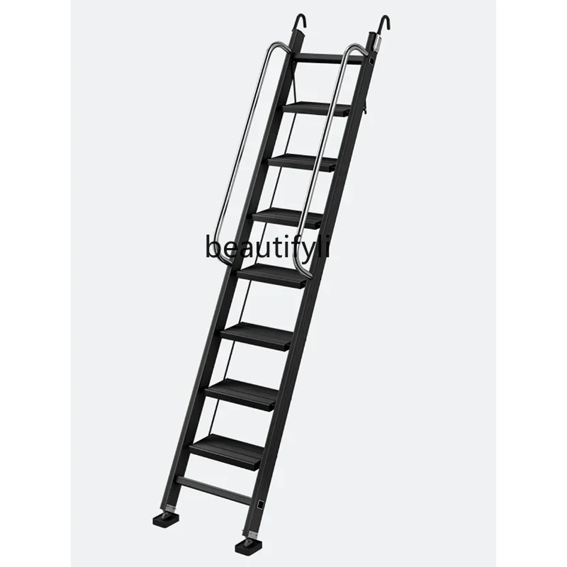 

Ladder Household Aluminum Alloy Folding Stairs of Attic Indoor Escalator Thickened Engineering Ladder Mobile Portable