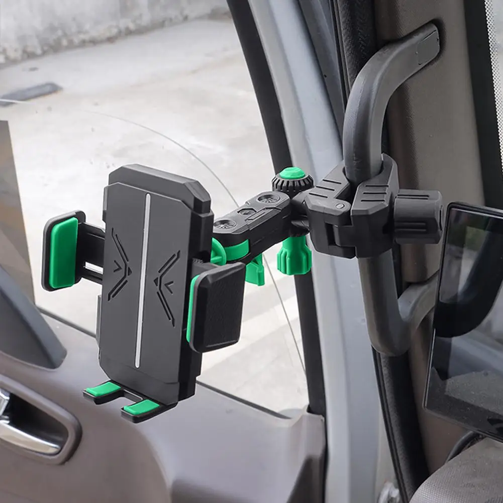 Stoßfester Auto-Handyhalter, robuste LKW-Halterung für Handgriffe, Anti-Shake-Handyständer für Bagger und Lader – Detail 10