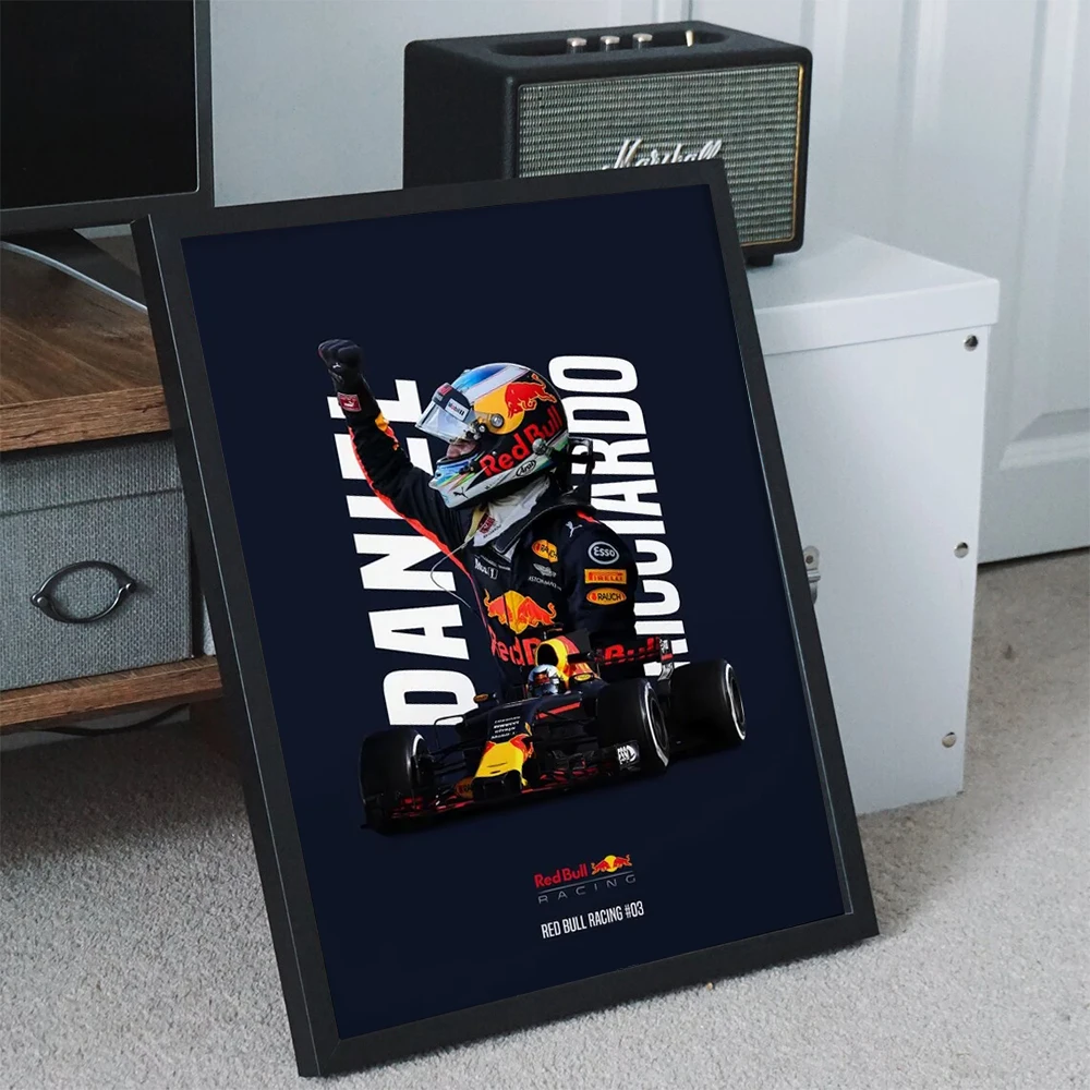 بطل العالم ملصق جدار ديكور Vettel Piastri الفورمولا 1 جدارية يطبع قماش الطباعة لغرفة المعيشة غرفة نوم هدية لمحبي #4