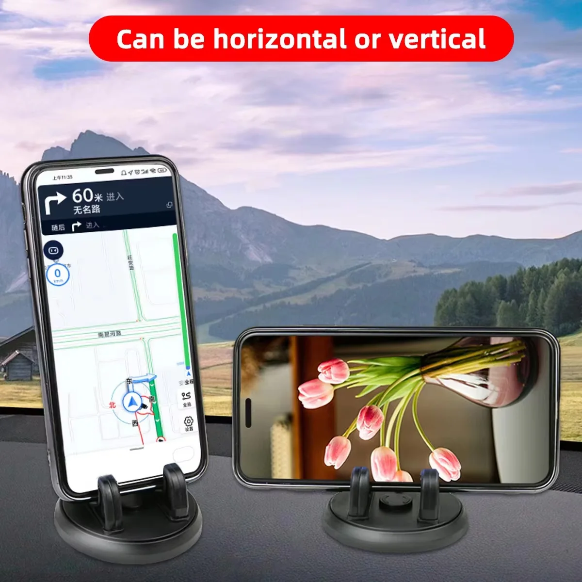 Car Center Console Dashboard Phone Holder Anti Slip Stable Support Bracket 360 Degree Rotating Portable Bracket Fixed Universal image 2