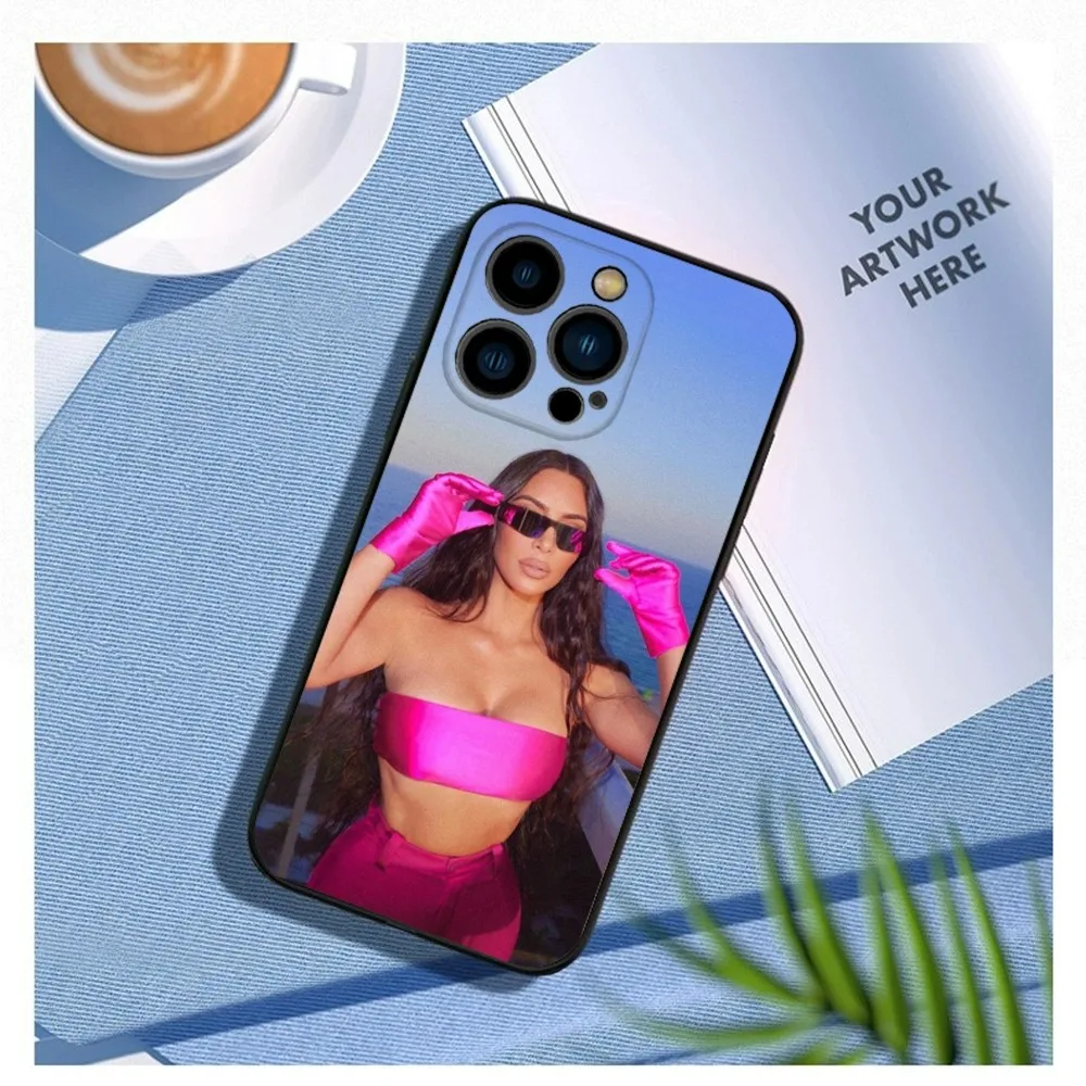 K-Kim K-KardashianS Funny Phone Case For iPhone15,14,13,12 Mini 11 Pro XR,X,XS,MAX 7,8 Plus Silicone Cover Soft Black