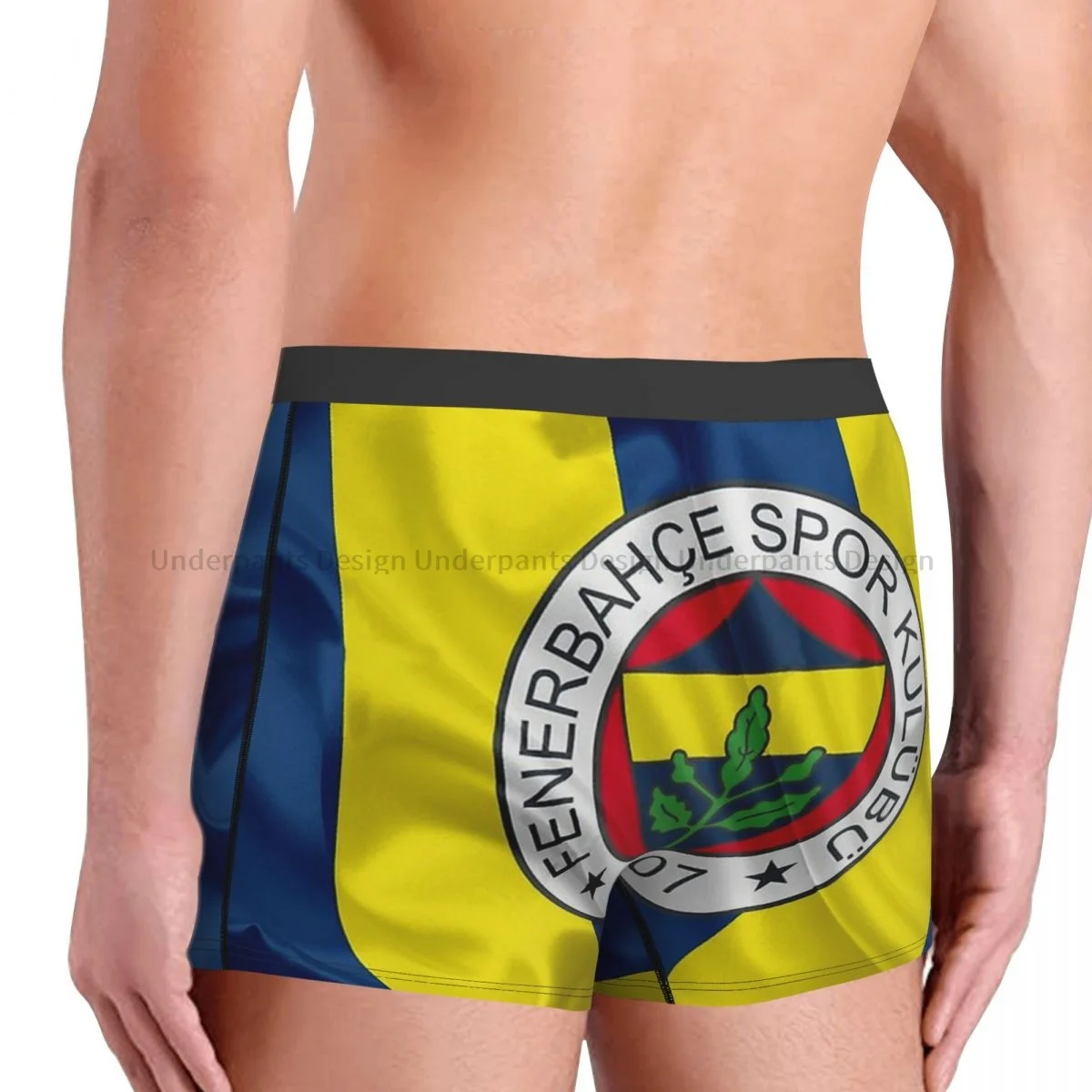 Fenerbahce National Flag Underpants Homme Panties Men\'s Underwear Ventilate Shorts Boxer Briefs