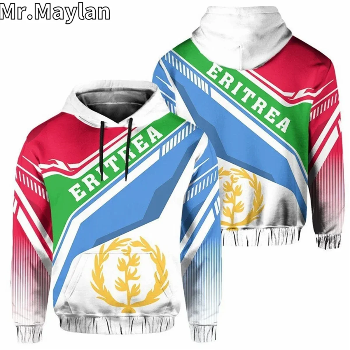 

Africa Country ERITREA Flag And Olive Branches 3D Print Unisex Hoodie Men Streetwear Zip Pullover Casual Jacket Tracksuits K-027