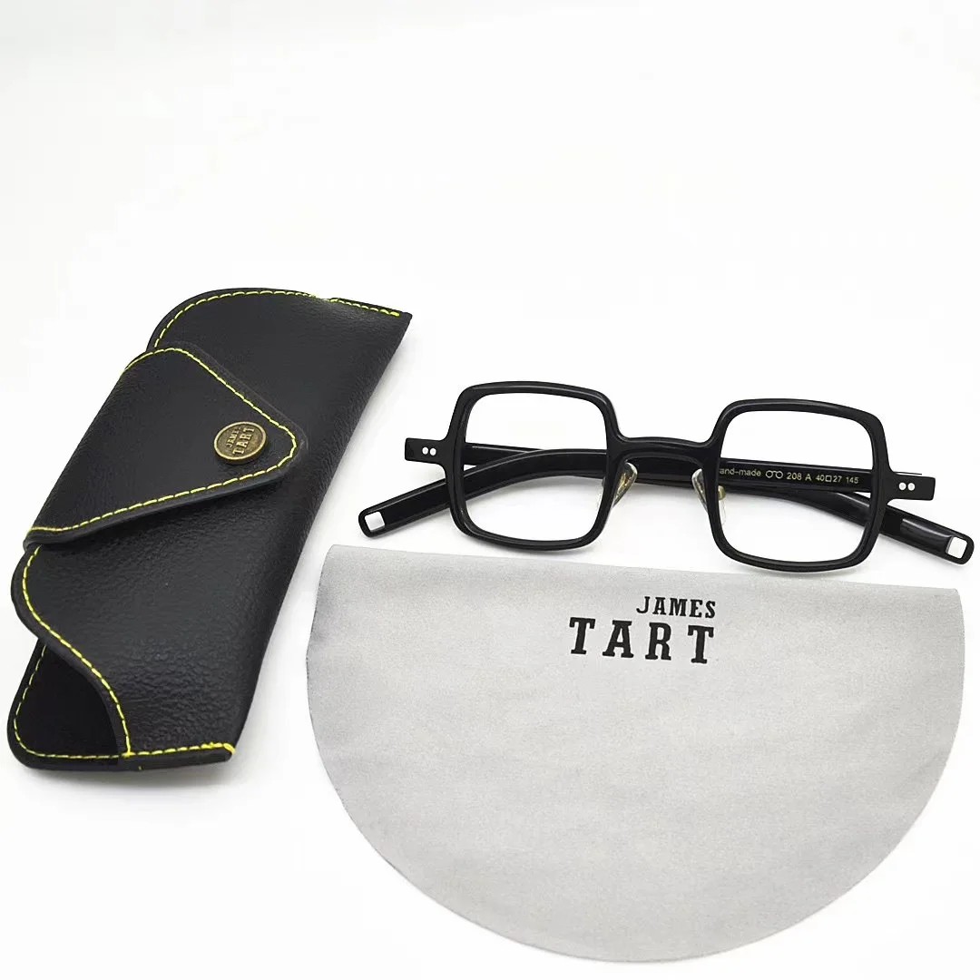 

JAMES TART 208 Optical EYEGLASSES For Unisex Retro Style Anti-blue Light Lens Plate Square Full Frame With Box