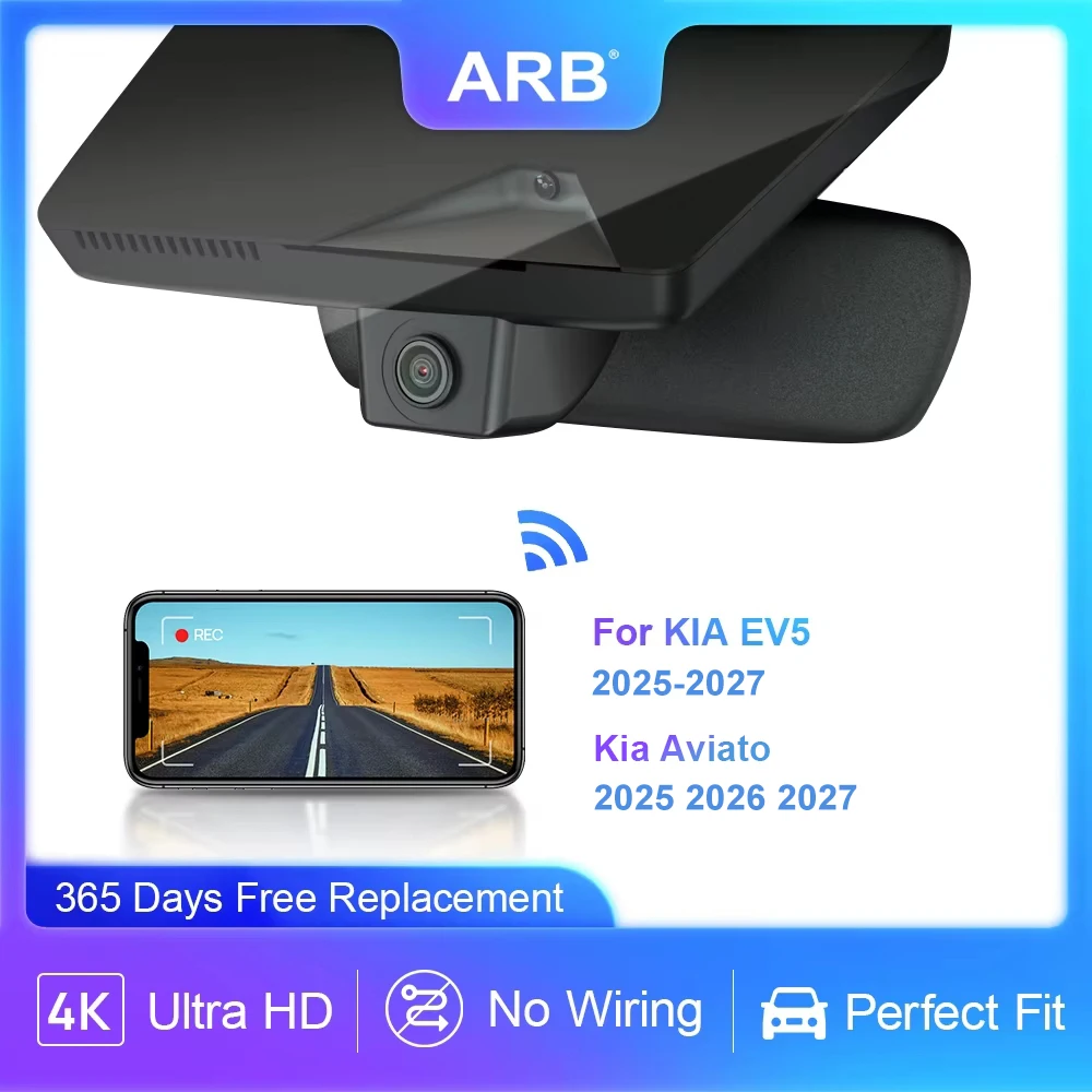 4K Car Camera for KIA EV5 / Kia Aviator 2025 2026 2027, ARB OEM Look Dashcam WIFI Connected DVR for Kia RHD Vehicle