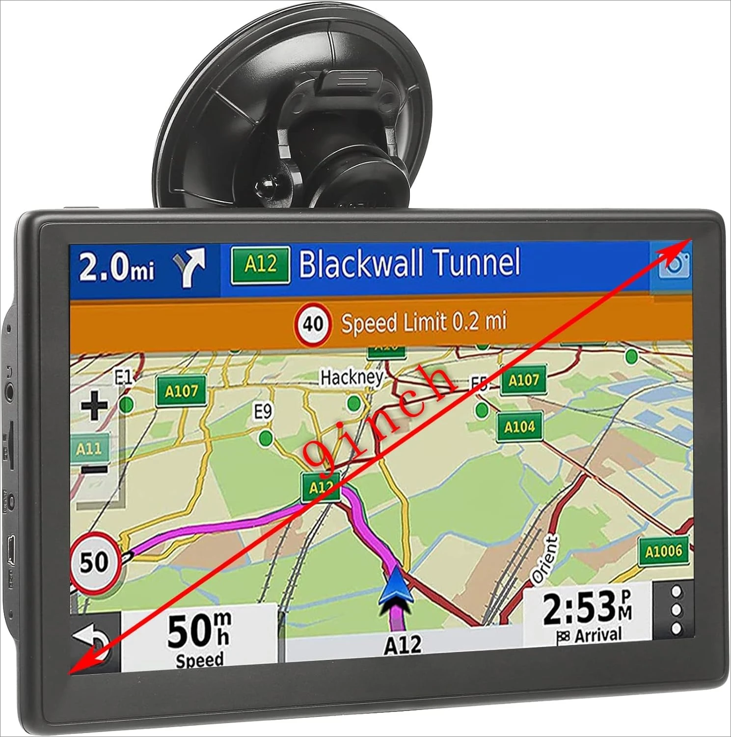 N900 GPS Navigator لسيارة الشاحنة، 9 بوصة GPS Truck Driver Commercial، Trucker GPS لشبه شاحنة 2025، تحديثات خريطة مدى الحياة، جديد