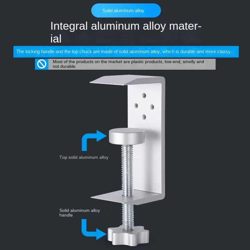 Soporte de madera para auriculares, aleación de aluminio, Clip de bloqueo de escritorio, fácil de instalar, colgador de exhibición para Sony