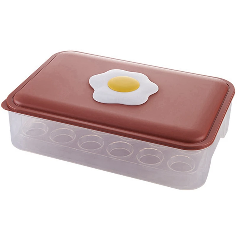 Egg Carton PP Refrigerator Fresh-Keeping Egg Storage Box Egg Carton Kitchen With Lid Duck Egg Anti-Drop Egg Grid