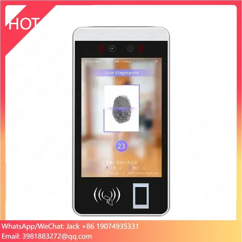 

1080P Hd Devices 8inch Touch Screen Biometric Access Control Dynamic Face Recognition Device Security Door For Apartment Villa