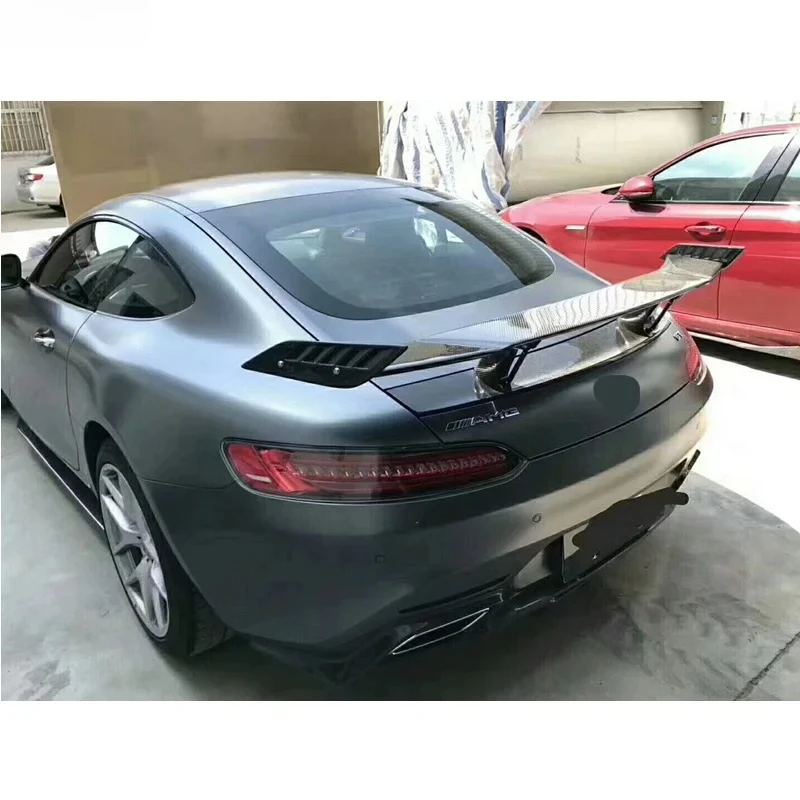 لبنز Amg Gt ألياف الكربون الجبهة حافة مصد السيارة الخلفي الناشر الجانب التنانير المفسد طقم هيكل السيارة 15-16 #4