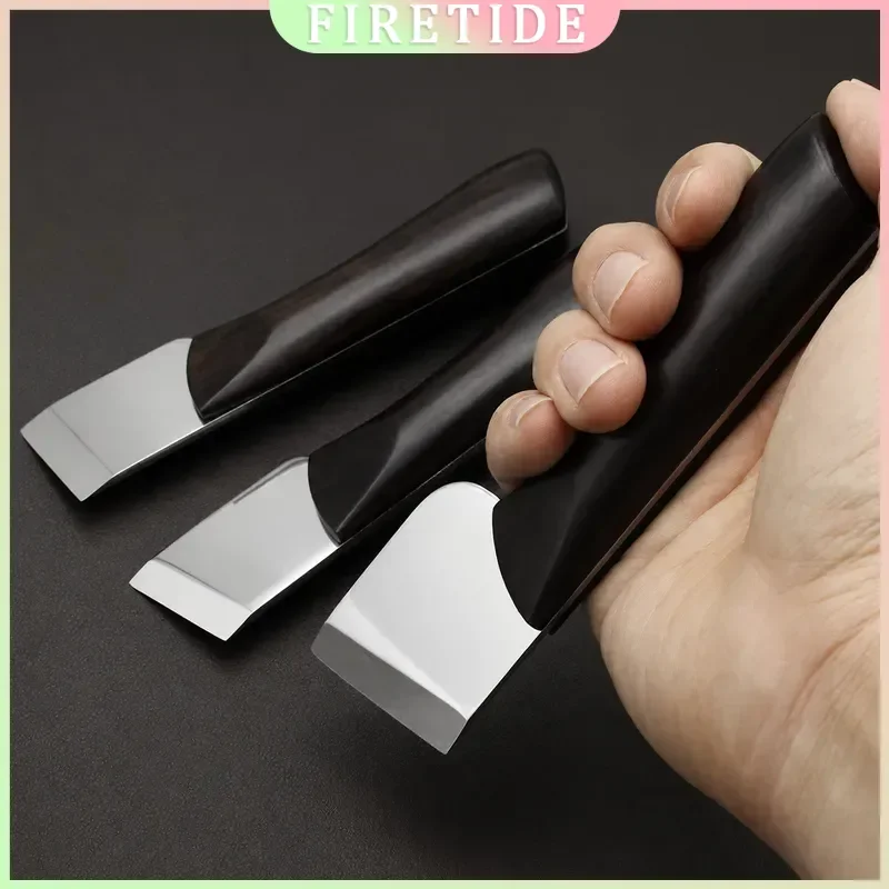 M390 Powder Steel Leather Cutting Knife Ebony Handle Professional DIY Handmade Leathercraft Tools Precision Blade